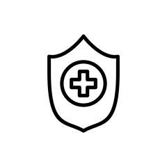 Obraz premium Health insurance icon symbol for apps and websites. Insurance health document sign and symbol