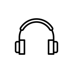 Headphone icon symbol for apps and websites. Headvector sign and symbol