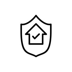 house insurance icon symbol for apps and websites. house protection sign and symbol