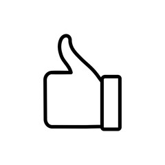 Like icon symbol for apps and websites. Thumbs up sign and symbol. Hand like