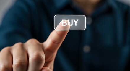Finger pressing buy button technology