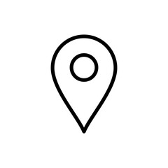 Pin icon symbol for apps and websites. Location sign and symbol. destination icon. map pin