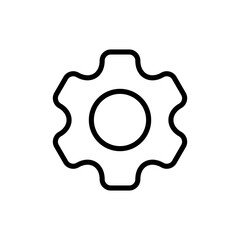 Setting icon symbol for apps and websites. Cog sign and symbol. Gear Sign
