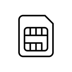 Sim card icon symbol for apps and websites. dual sim card sign and symbol