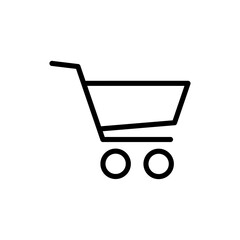 Shopping icon symbol for apps and websites. Shopping cart sign and symbol. Trolley icon