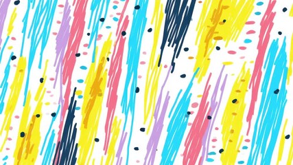 abstract scribbles and dots on a white background, creating a playful, energetic pattern. - Powered by Adobe
