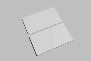 Horizontal Business card mockup blue