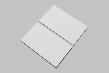 Horizontal Business card mockup blue