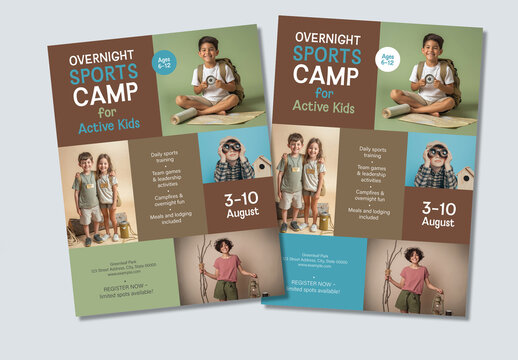 Kids Summer Sport Camp Flyer Layout
