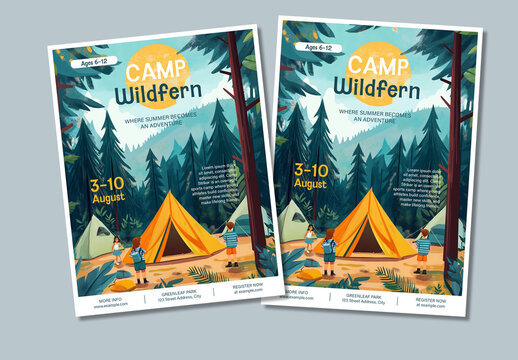 Kids Summer Camp Flyer Layout