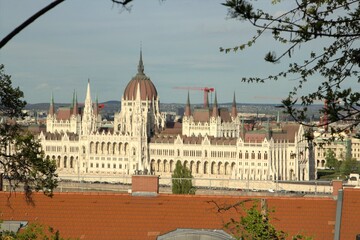 Obraz premium Hungarian Parliament building in Budapest, Hungary