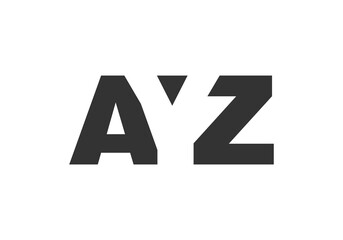 AYZ logo design. Initial letter A Y Z bold font style for tech startups, consulting, corporate branding. Creative company name, headlines typography identity, trendy logotype.