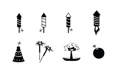  Celebration firework and festive elements icons

