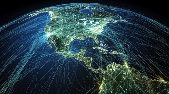 Telecommunication networks, vibrant digital backbone, connecting global e-commerce, remote work hubs, futuristic cityscape, glowing fiber optics, ultra-realistic