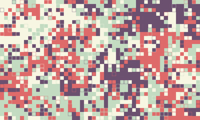 Abstract pixel art background.  Muted coral, mint, and taupe tones create a dynamic, textured design perfect for websites, presentations, or print.