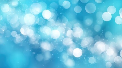 Dreamy Blue Bokeh with Glittering Specks – Abstract Ethereal Light Background