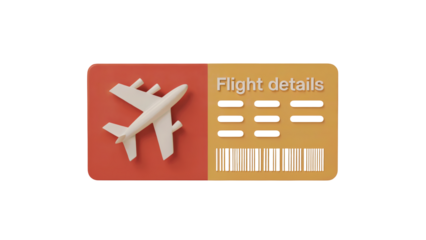 Secure your next adventure with a stylish airplane ticket detailing your flight information
