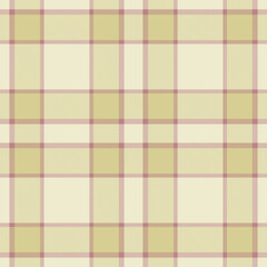 Place check seamless background, bed texture vector fabric. Canvas plaid tartan pattern textile in light and yellow colors.