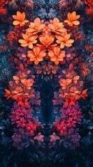 Floral Arrangement with Warm and Cool Colors Display