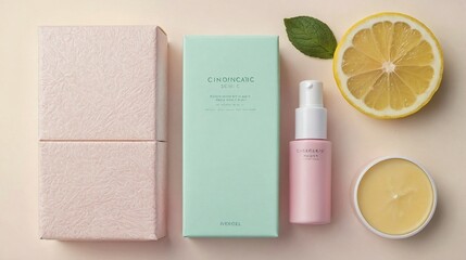 Naklejka premium cosmetic cream and cosmetics