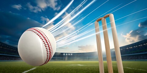 Buy cricket ball and wickets set for backyard games and sports equipment