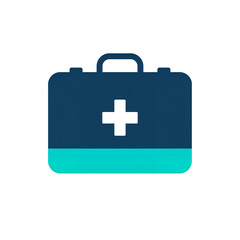 Obraz premium Medical Assistance Kit with Cross Emblem on a Isolated Transparent Background Design