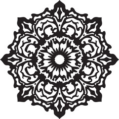 Intricate Floral Geometric Mandala Laser Cut Design |