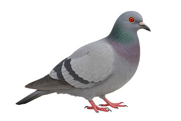 Naklejka premium Grey city pigeon isolated on transparent background