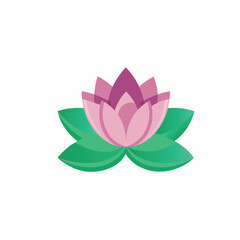 Water lily flower icon with vibrant color options