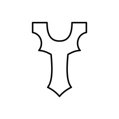 Hunting slingshot icon frame vector design templates simple and modern concept