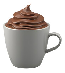 Cup of rich dessert looks appealing and delicious