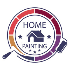 Colorful Home Painting  logo design vector

