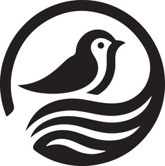 The Black Bird logo on a white background, perfect for vector illustration or logo design.