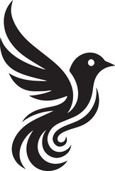 The Black Bird logo on a white background, perfect for vector illustration or logo design.