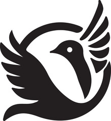 The Black Bird logo on a white background, perfect for vector illustration or logo design.