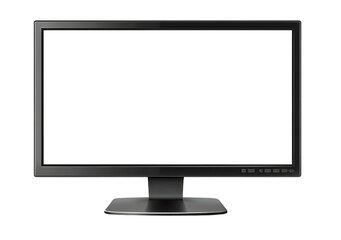 Fototapeta premium Modern computer monitor with blank screen isolated on transparent background