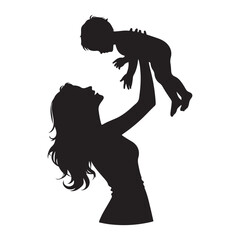 Mother and Child Silhouette