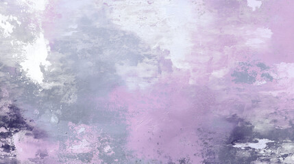 Naklejka premium Soft lilac abstract painting with layered paint splash textures and subtle gray tones creating calm and dreamy artistic background with delicate brush strokes and blended colors