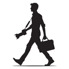 Man holding camera photographer silhouette