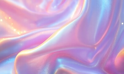 Obraz premium Holographic gradient neon abstract background. Iridescent neon background. Holographic Abstract soft pastel colors backdrop. Hologram Foil Aesthetic. Trendy vaporwave creative gradient