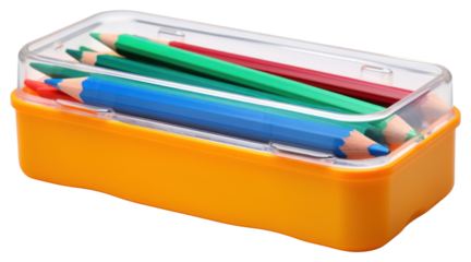 PNG Pencil box white background container variation.