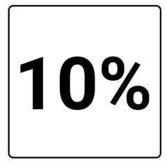 10% percent and discount black color frame