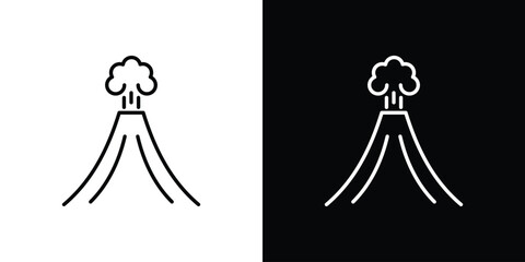 Volcano icon for template logo, vector designs.
