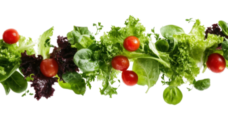 PNG Salads border vegetables produce ingredients.