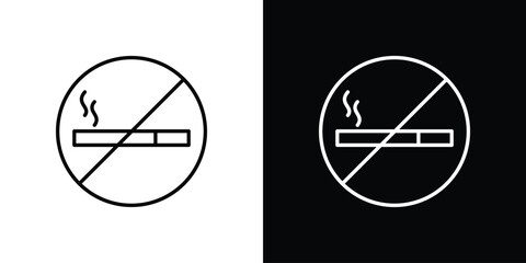 Smoking ban icon for template logo, vector designs.