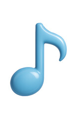3d music icon,
3D Render of Blue Music Note, Isolated on White Background