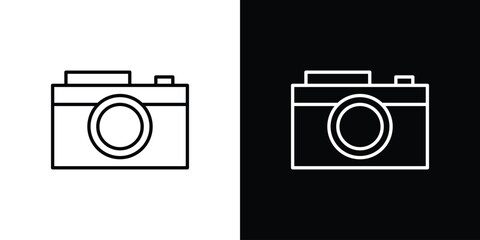 Retro camera icon for template logo, vector designs.