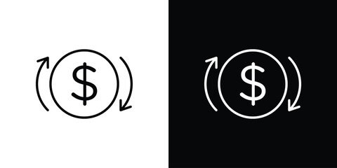 Refund icon for template logo, vector designs.