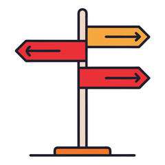red and yellow road signs
