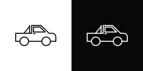 Monster truck icon for template logo, vector designs. © Franklin